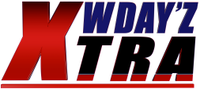 A red white and blue logo for the wda xtra